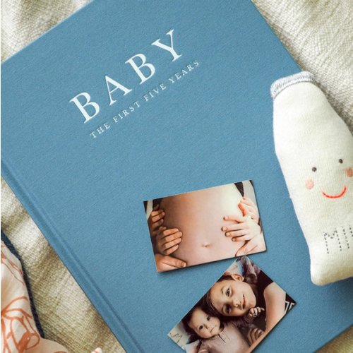 Birth To Five Years Baby Journal - Blue - Write To Me US