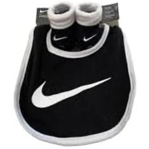 Nike 2 piece bib/booties 0-6 month, Newborn, Black