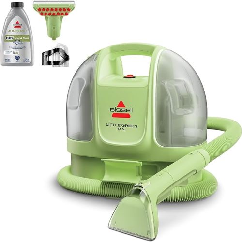 BISSELL Little Green Machine, Mini Portable Carpet and Upholstery Deep Cleaner