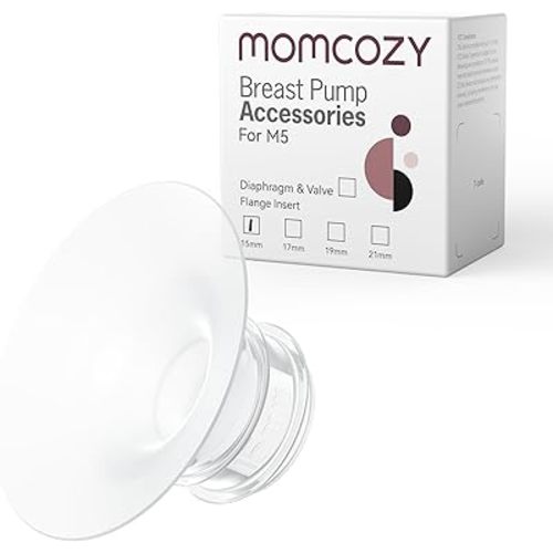 Momcozy Flange Insert 15mm Compatible with Momcozy M5. Original M5 Breast Pump Replacement Accessories, 1PC (15mm)