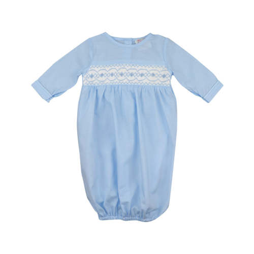 Blue Geometric Smocked Baby Gown – Cecil & Lou