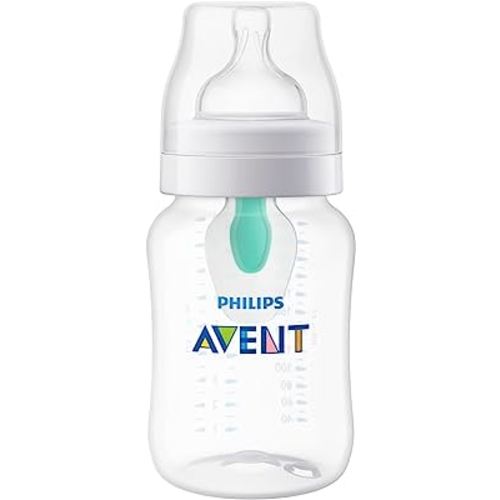 Philips Avent Anti-colic Baby Bottle with AirFree Vent, 9oz, 1 pack, SCY703/01
