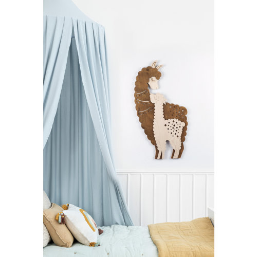Llama nursery decor, boho wall art, Wooden animal kids room wall art. Beautiful llama gift, baby shower gift or new mom gift.