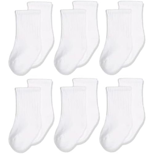 Jefferies Socks, Llc Unisex-baby Newborn 6 Pack Seamless Sport Half Cushion Crew Socks