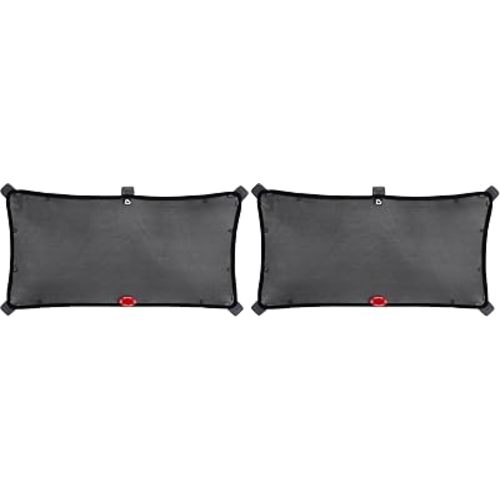 Munchkin® Brica® Magnetic Stretch to Fit™ Car Window Shade for Baby, Side Window Sun Shade, Black, 2 Pack