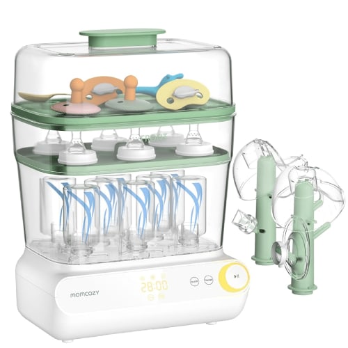 Momcozy 3-Layer Baby Bottle Sterilizer and Dryer, 99.9% Sterilization, Fast Drying
