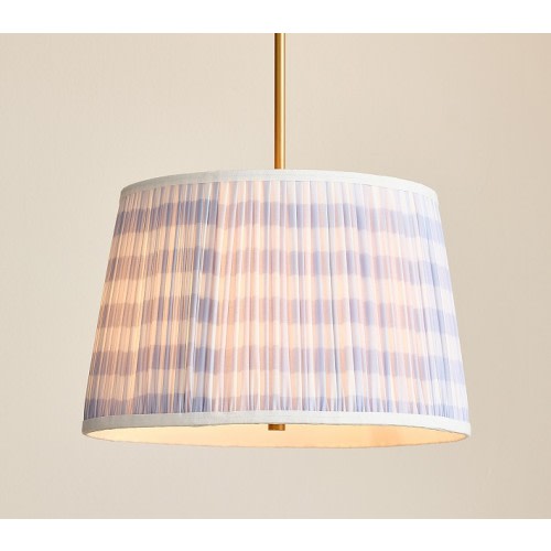 Gingham Pleat Pendant (17")