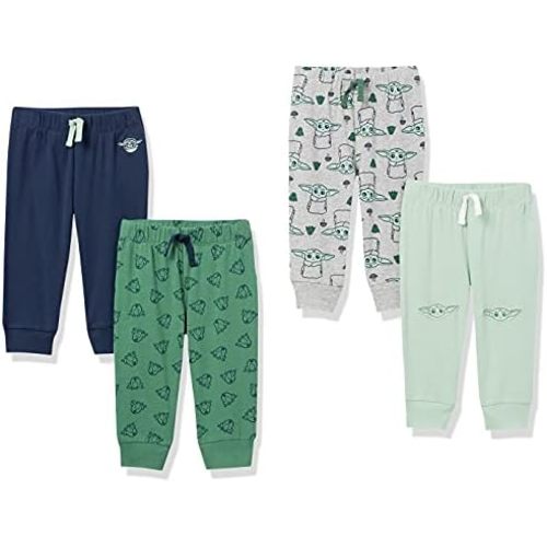 Amazon Essentials Disney | Marvel | Star Wars Baby Boys' Pants, Pack of 4