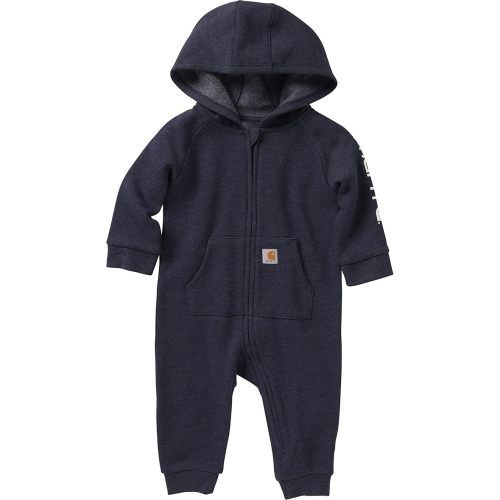 Carhartt Baby Boys' Long-Sleeve Zip-Front Hooded Coverall - 9 Months - Navy Blazer Heather