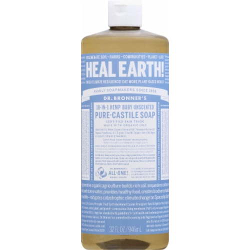 Dr. Bronner's Unscented Pure-Castile Baby Soap - 32 fl oz