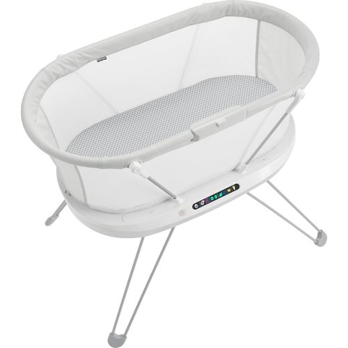 Fisher-Price Baby Bedside Sleeper Luminate Bassinet with Sound Detection plus Customizable Lights Music and Sounds for Newborns 0+ Months