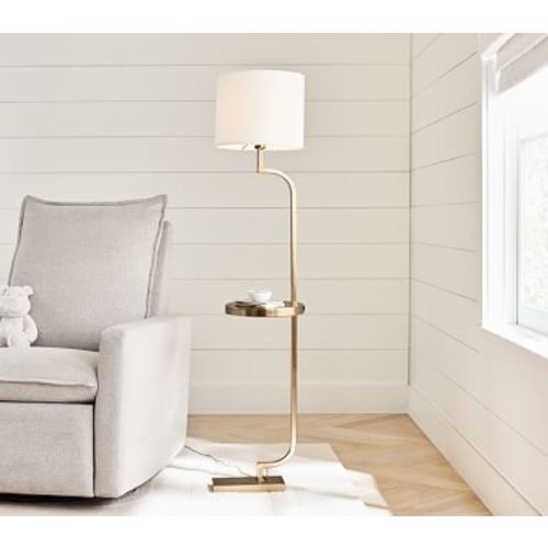Polished Tray Floor Lamp