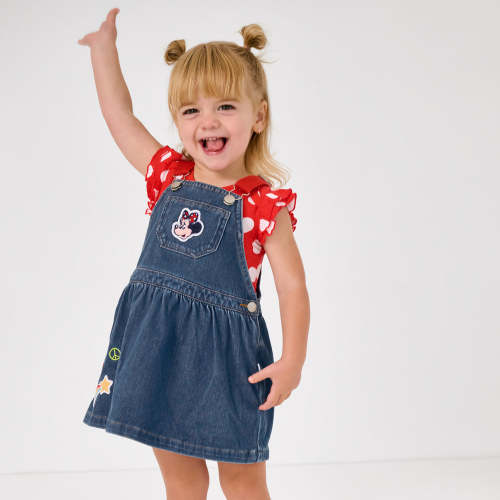 Disney Mickey Patch Denim Skirt Overall – Little Sleepies