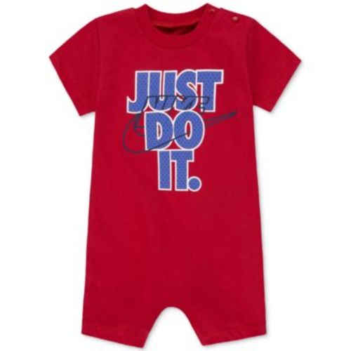 Baby Boy's Mesh Fill Logo Patterned Romper