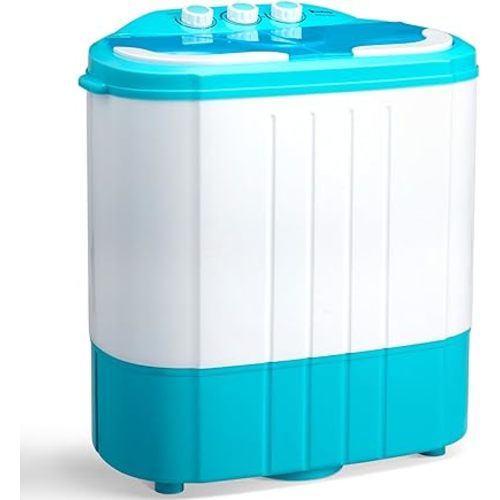 Winado Portable Washing Machine 10LBS, Compact Mini Washer and Dryer Combo, Small Twin Tub Washer with Spin Cycle for College Rooms, Apartments, Dorms, RV