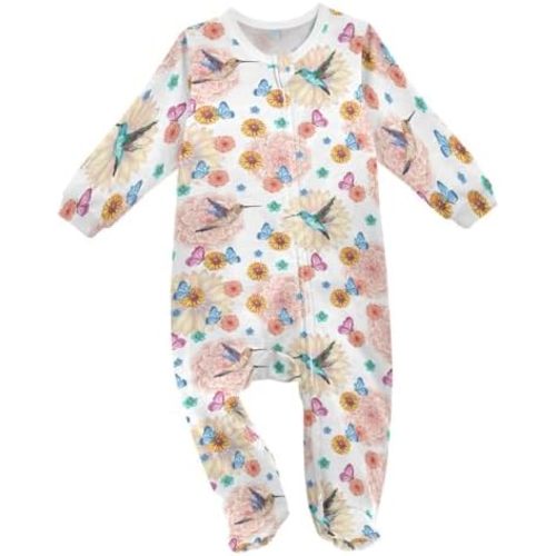 Dussdil Baby One-Piece Footies Newborn Rompers Pajamas Cotton Footed Pjs for Sleep Play Boys Girls