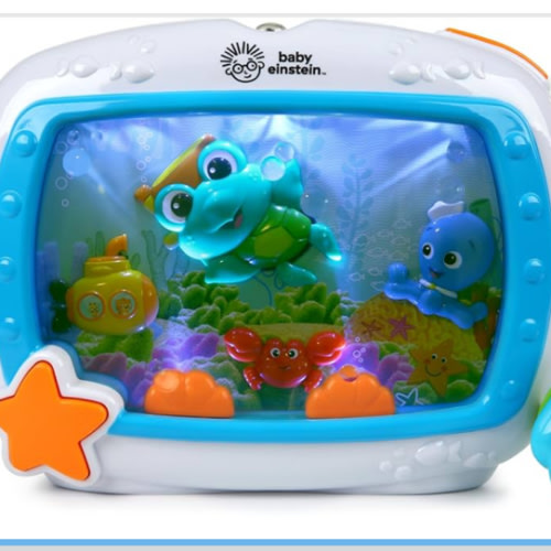Baby Einstein Sea Dreams Soother Musical Crib Toy and Sound Machine, Newborn and up