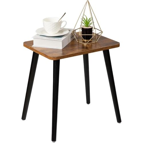 FORAOFUR Side Table, Rectangular Wooden Small End Table, Small Accent Table for Living Room, Bedroom and Balcony, Modern Side Tables for Small Spaces Home Decor, Easy Assembly