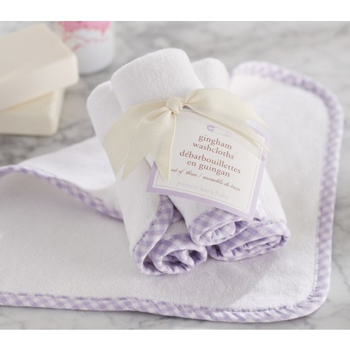 Gingham Washcloths - Set of 3