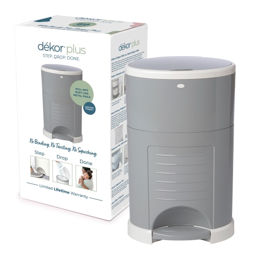 Dekor Plus Hands-Free Diaper Pail | Gray