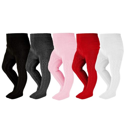 EPEIUS Baby Girl Tights Thick Cable Knit Leggings Stockings Cotton Pantyhose for Newborn Infant Toddler 3/4/5/6 Pack