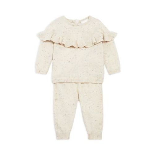 Girls' Ruffle Trim Confetti Sweater Set - Baby