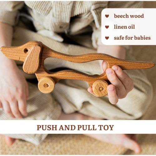 Wooden Dachshund on Wheels Dachshund Wooden Toys Wooden - Etsy