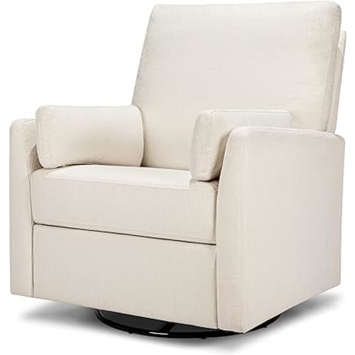 Carter's by DaVinci Ethan Swivel Recliner in Performance Cream Linen, GREENGUARD Gold & CertiPUR-US® Certified
