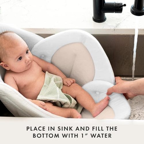 Blooming Bath Baby Bath Seat - Baby Tubs for Newborn Infants to Toddler 0 to 6 Months and Up - Baby Essentials Must Haves - The Original Washer-Safe Flower Seat (Lotus, Buttercream/Honey)