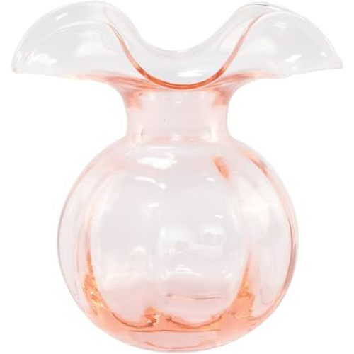 Hibiscus Glass Pink Bud Vase