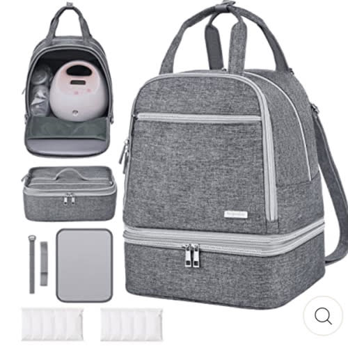 DERJUNSTAR Breast Pump Bag Backpack with Divider Compatible with Spect – Derjunstar