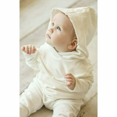 Organic Baby  Benji Hoodie Cream