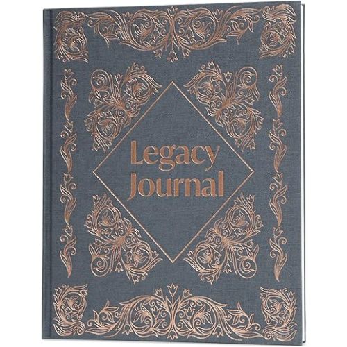 Skyline Grandparent Memory Book – Family Tree & Legacy Journal – Birthday Gifts for Nana, Grandpa & Grandma from Grandchildren (Space Blue Vintage)
