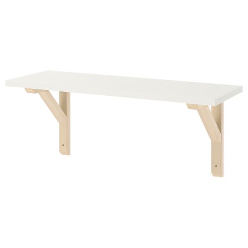 BURHULT / SANDSHULT Wall shelf - white/aspen 23 1/4x7 7/8 "