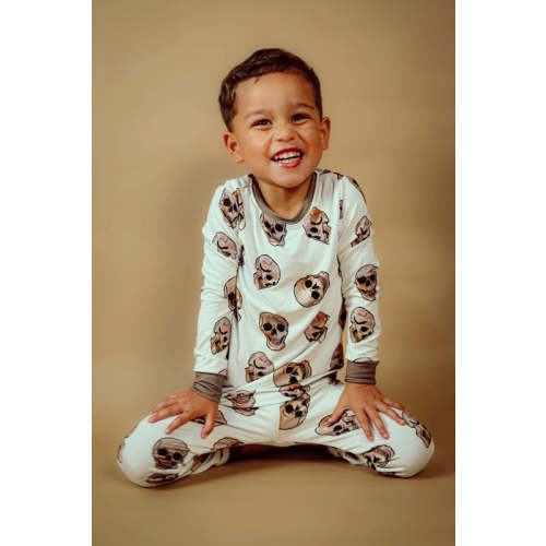 Ombré Skull Bamboo PJs - Neutral
