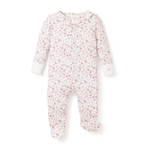 Baby's Pima Ruffle Collar Romper in Dorset Floral