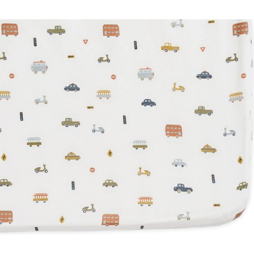 Pehr Organic Cotton Crib Sheet, Rush Hour