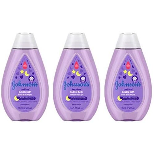 Johnson's Bedtime Baby Bubble Bath with NaturalCalm Aromas, Hypoallergenic and Sulfate-Free Nighttime Bubble Bath, 13.6 fl. oz, Pack of 3