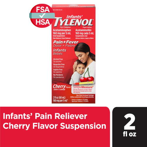 Infants' Tylenol Acetaminophen Liquid Medicine, Cherry, 2 fl. oz