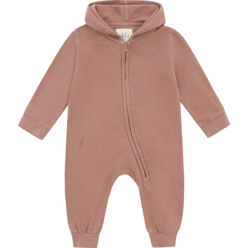 Organic Cotton Jumpsuit, Natural Pink Clay & Beetroot Dye - Vild House of Little | Maisonette