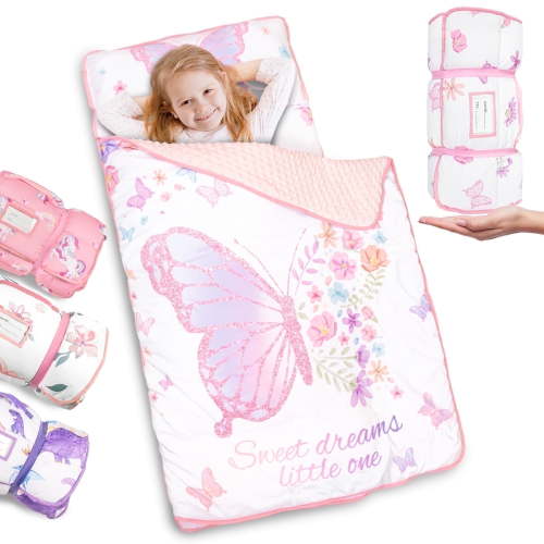 Primlect Nap Mat, 55" x 22" x 2", Thickened Sleeping Bags with Removable Pillow, for Daycare