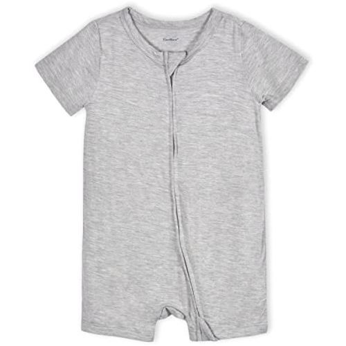 Gerber Unisex Baby Buttery Soft Short Sleeve Romper with Viscose Made from Eucalyptus