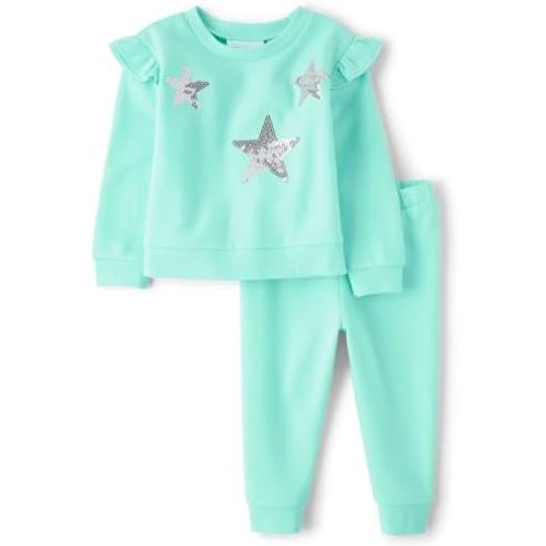 The Children's Place baby-girls And Toddler Long Sleeve Active Shirt and Pant, 2 Piece Outfit