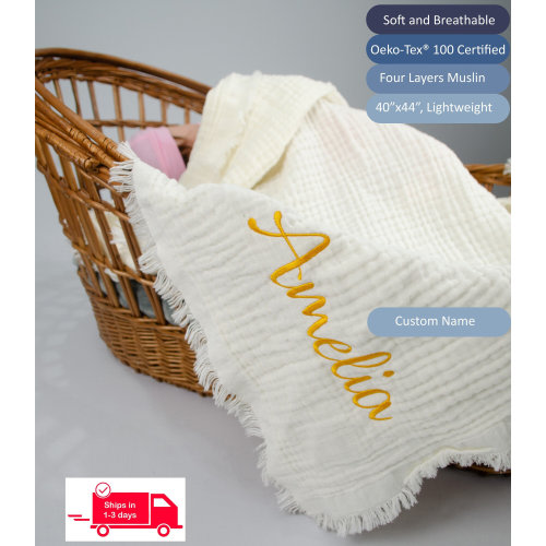 Personalized Baby Blanket, Baby Gift, Baby Shower Gift, Baby Blanket, Stroller Blanket, Baby Name Blanket, Lightweight Baby Blanket
