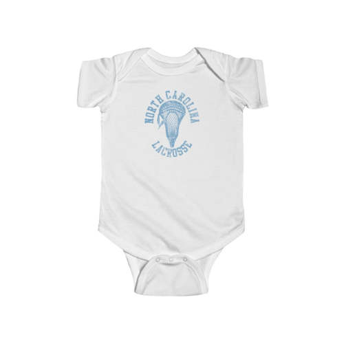 North Carolina Lacrosse Vintage Lacrosse Head Baby Onesie Infant Bodysuit