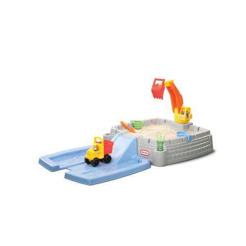 Little Tikes Big Digger Sandbox with Crane, Dump Truck, and Excavator for Outdoor Fun