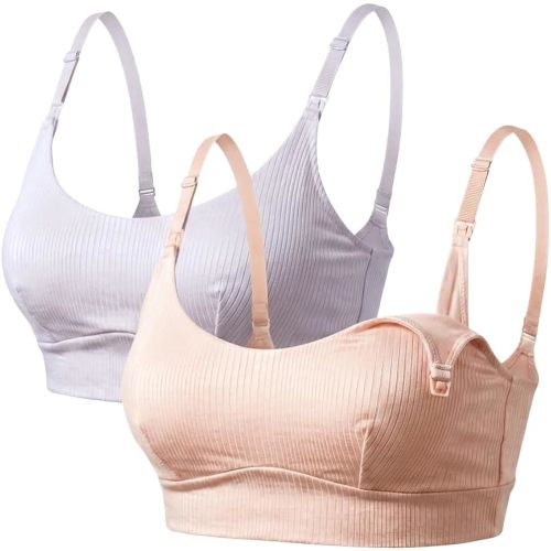 Bodily Everything Bra - Wireless Nursing Bras for Breastfeeding, Soft Stretchy Maternity Sleep Bra with Clip Down Access