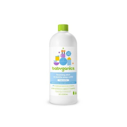 Babyganics Dish & Bottle Soap Refill Fragrance Free - 32 fl oz