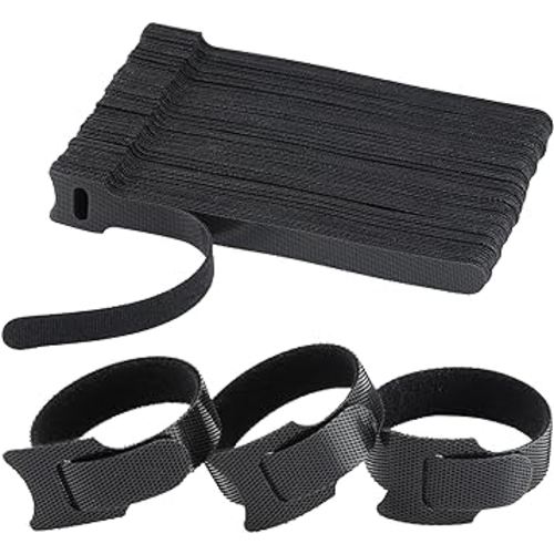 120PCS 6 Inch Reusable Cable Ties Wire Ties Cord Organizer Cable Organizer Adjustable Cable Management Black