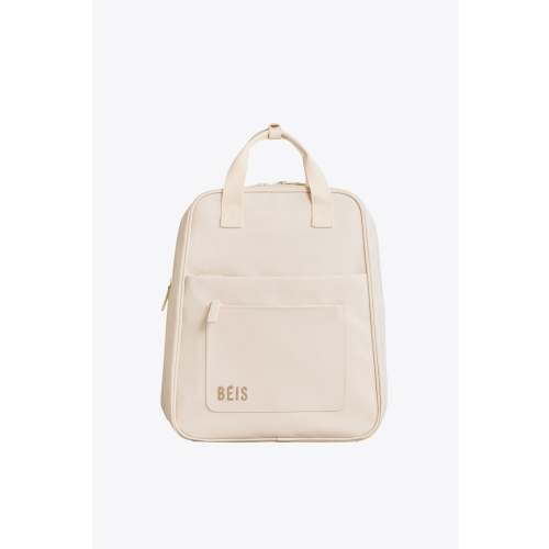 BÉIS 'The Expandable Backpack' in Beige - Expandable Travel Backpacks